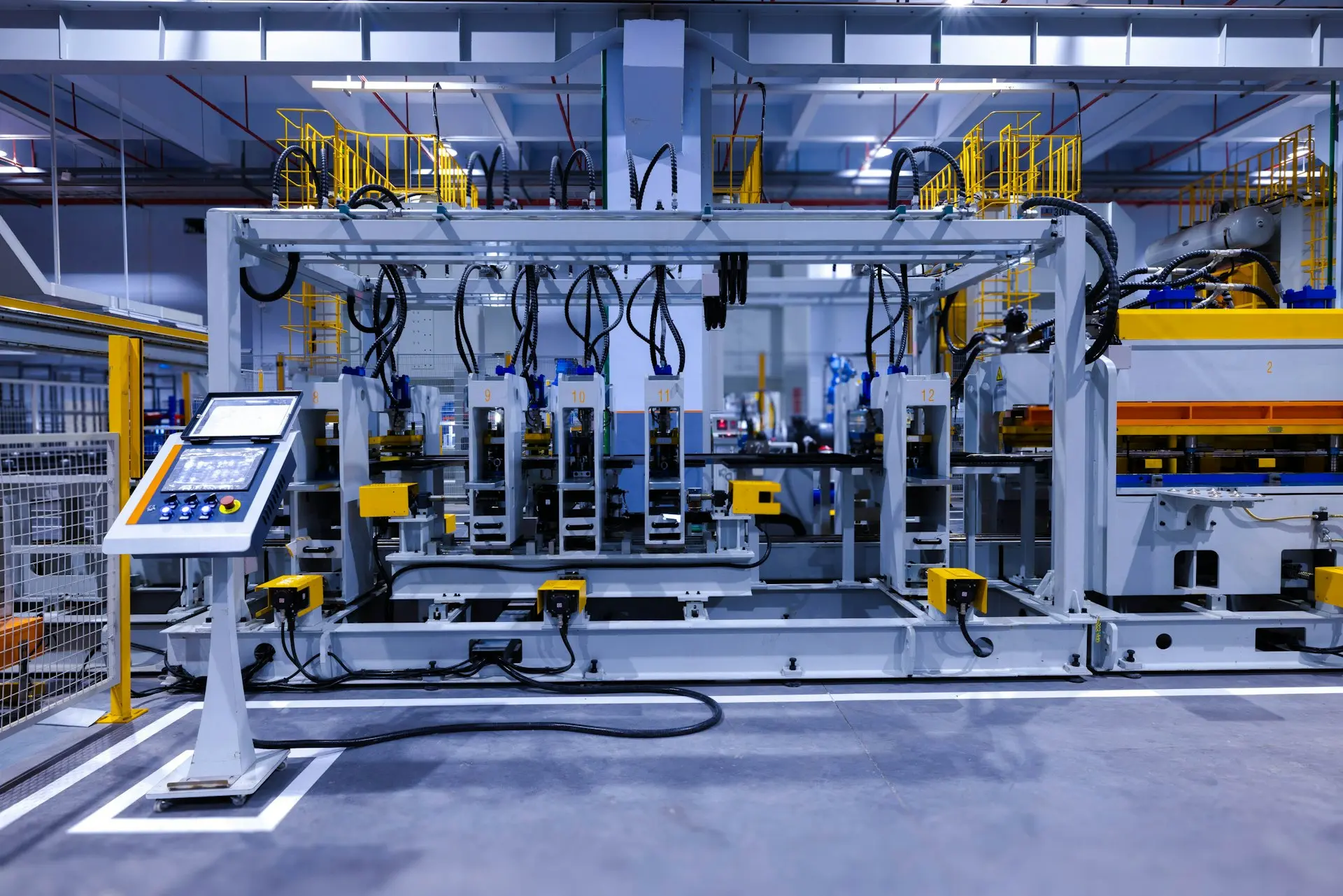 a machine that is inside of a building